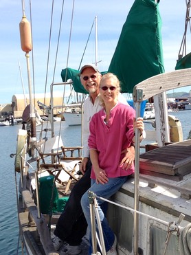 Bob n Beb on S/V KAI 1970 Mariner 40 sailboat